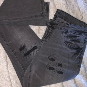 3/$15 KUT Mia Toothpick skinny jeans distressed 4